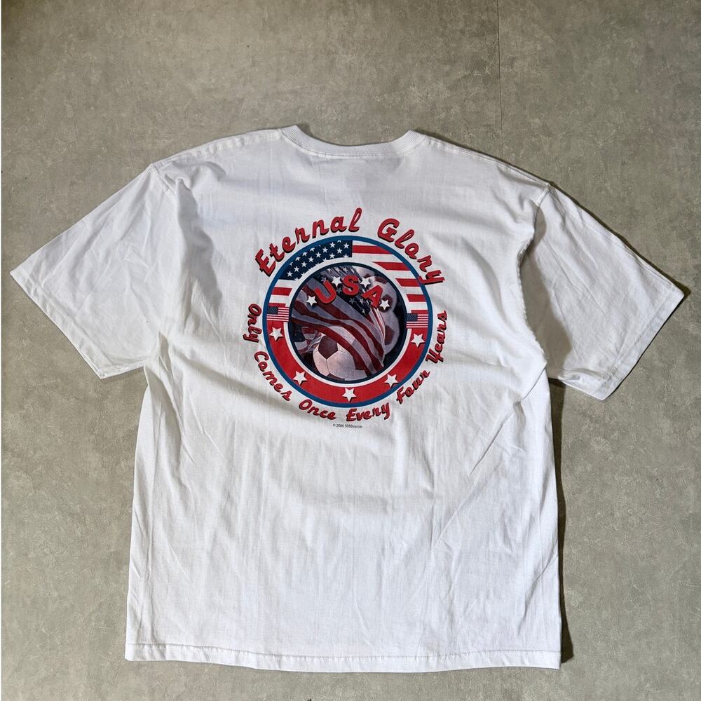 2006 Vintage USA Soccer White T Shirt -XL